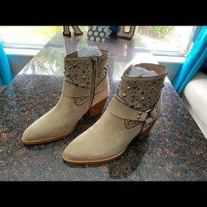 Coach Suede boots with Rivets size 8